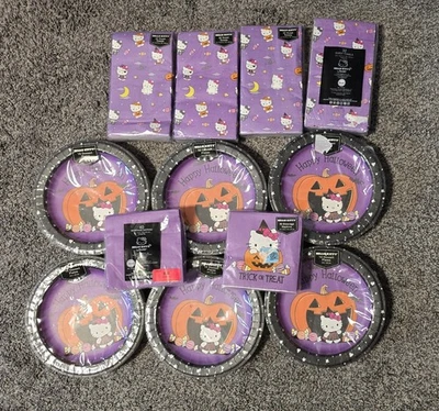 Hello Kitty 万圣节派对用品套装 – 盘子和餐巾 – Sanrio — 第 1/2 张图片
