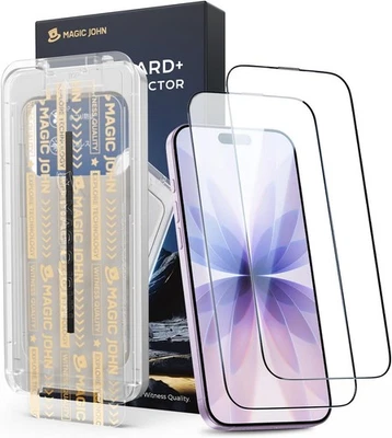 MAGIC JOHN 3rd Gen Upgraded 2 Pack for iPhone 17 Screen Protector 6.3 Inch, HD C - image 1 of 4