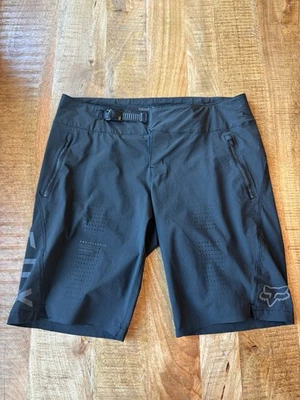 Pantalones Cortos de Bicicleta Fox Flexair Negros para Hombre 11" Entrepierna Senderismo Aire Libre Talla 36 Foto 1 de 4