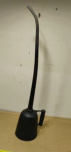 Antigua lata de aceite de ferrocarril de caño largo P. Wall Co Pittsburgh ¡mango de madera de 23"! - Imagen 1 de 19