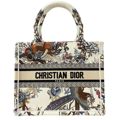Auténtico bolso pequeño DIOR/ChristianDior Book - Negro Crema Multi Jacquard Foto 1 de 4