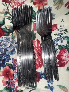 Coventry Bouquet Edelstahl Gabeln Silberbesteck Japan Vintage 5 Salate 8 Abendessen - Bild 1 von 6