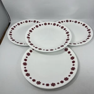 Set Of 4 Corelle Vitrelle Ruldoph Reindeer Christmas Dinner Plates 10 1/4” VGC - Picture 1 of 5