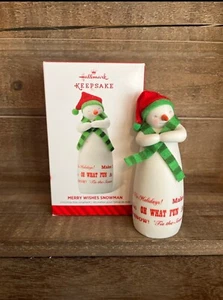 Hallmark 2014 Merry Wishes Snowman Limited Edition Ornament - Picture 1 of 3