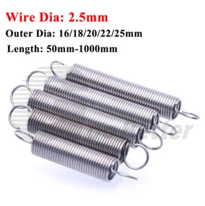 Expansion Spring Wire Dia 2.5mm Stainless Steel Tension Extension Springs Hook - Picture 1 of 12