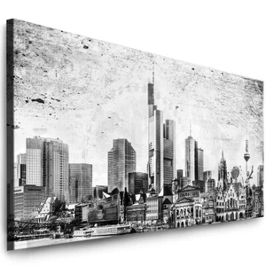 BILDER Panorama XXL - LEINWAND BILD Frankfurt am Main WANDBILD Stadt KUNSTDRUCk - Bild 1 von 4