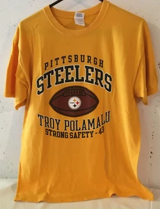 Pittsburgh Steelers Troy Polamalu gelb Erwachsene Größe Large - Bild 1 von 3