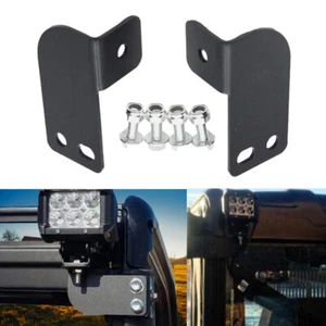 Rear Roof Pillar Roll Cage Pod Light Mount Brackets For Polaris Ranger 2013-2021 - Picture 1 of 6