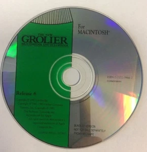 The New Grolier Multimedia Encylopedia Release 6 1993 CD-Rom Mac Software - Picture 1 of 7