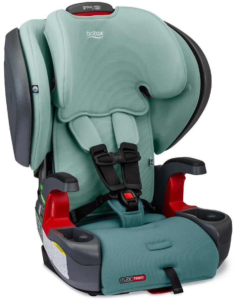 Asiento de coche elevador Britax Grow With You Plus ClickTight verde Ombre Safewash ¡Nuevo! Foto 1 de 4