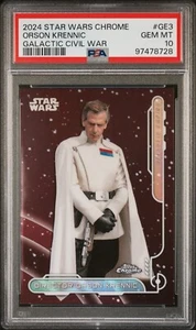 2024 TOPPS STAR WARS CHROME CORSON KRENNIC GALACTIC EMPIRE INSERT PSA 10 CARD - Picture 1 of 2