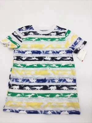 Camiseta Epic Thread Little Boy Dino Stripes, Blanco Brillante, 7 Foto 1 de 3