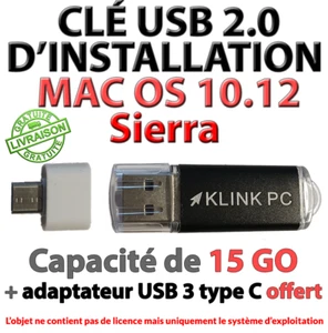 Clé USB de dépannage et installation MAC OS 10.12 Sierra - Bild 1 von 1