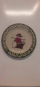 Talleres Henn VERDE Roseville Esponja ALMUERZO Plato 7.5" Muñeco de Nieve - Imagen 1 de 3