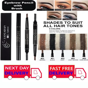 2xStereo Eyebrow PENCIL & BRUSH - Fine Brow Definition Shaper - Waterproof Liner - Picture 1 of 41