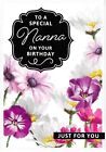SPECIAL NANNA BIRTHDAY GREETING CARD 7"X5" FLOWERS