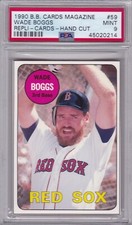 1990 B.B. Cards Magazine #59 WADE BOGGS PSA 9 MINT rare! Bos RED SOX Repli Cards