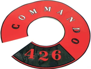 FITS 1964-65 MOPAR PLYMOUTH 426 COMMANDO RED AIR CLEANER LID DECAL - Picture 1 of 1