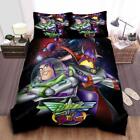 Toy Story Buzz Lightyear Vs Zurg On Galaxy Background Quilt Duvet Cover Set