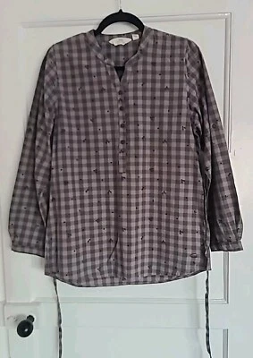 Trespass Grey Check Cotton Blouse Medium Size 12 * - Image 1 of 2