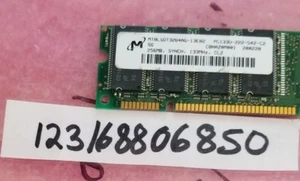 256MB 1RX8 SDRAM SDR SYNCH PC133 CL2 133MHZ 168PIN NON-ECC SINGLE RANK 32X8 - Picture 1 of 1