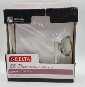 Delta LDL46-SN Lyndall Kollektion Handtuch Ring Halter Einzelpfosten Gebürstetes Nickel - Bild 1 von 6