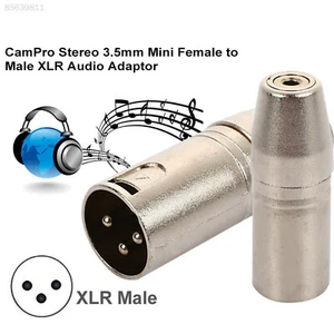1x 3,5 mm TRS Stereo Buchse auf 3 Pin XLR Stecker Mikrofon Audio Adapter - Bild 1 von 8