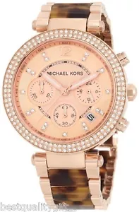 Michael Kors Parker Carey + Tono Oro Rosa + Cronómetro, Cristal Reloj MK5538 - Imagen 1 de 2