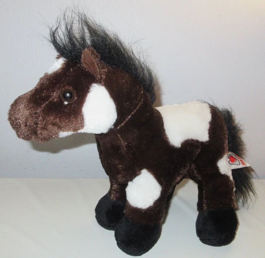 GANZ Webkinz Brown & White PINTO PONY  Plush ONLY Stuffed Toy NO CODE 8" HM147 - Image 1 of 4