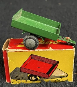 VINTAGE TEKNO TWO WHEEL TRAILER DENMARK No 775 GREEN w/ Box - Picture 1 of 7