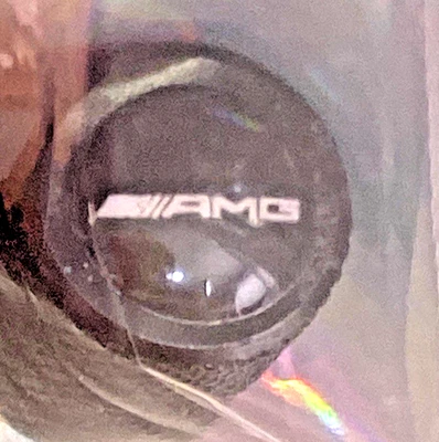 Tapas de válvula de vástago de neumático para Mercedes-Benz AMG 4 piezas cubiertas negras con logotipo nuevas Foto 1 de 2