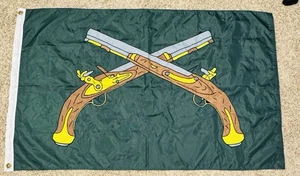 Vintage authentische US Army Militär Polizei Korps Flagge grün & gelb 5 x 3 Fuß - Bild 1 von 4