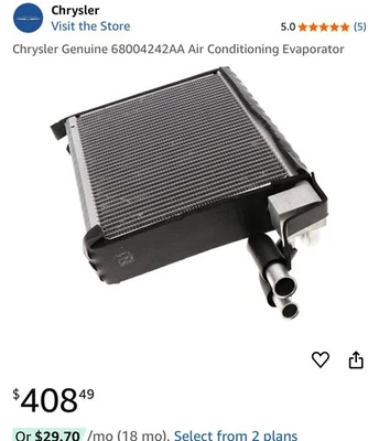 Chrysler Genuino 68004242AA Aire Acondicionado Evaporador Dodge Ram 2010-2006 Foto 1 de 4