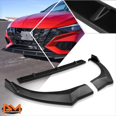 Kit de carrocería de parachoques delantero negro mate para 21-22 Elantra labio de alerón divisor inferior Foto 1 de 4