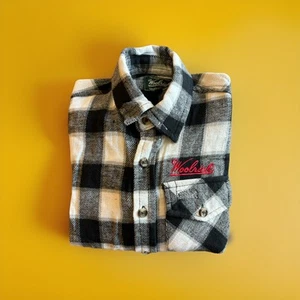 Woolrich Plaid Flannel Button Up Long Sleeve Boys Size 7 - Picture 1 of 16