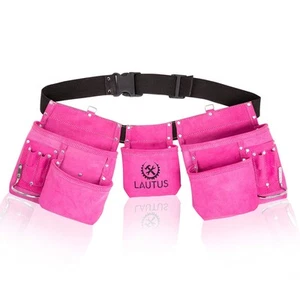 Pink Tool Belt/Pouch/Bag, Carpenter, Construction, Framers, Electrician |11 P... - Foto 1 di 4