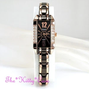 Orologio OMAX bronzo marrone e oro rosa Seiko Movt cristallo Swarovski art deco JH0436 - Foto 1 di 12