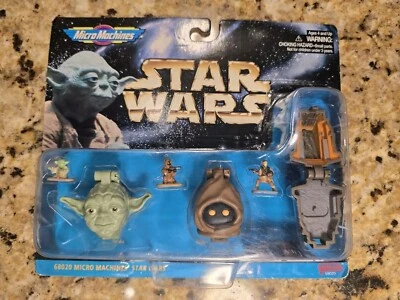 VINTAGE 1996 MICRO MACHINES STAR WARS HEAD COLLECTION III JAWA YODA LEIA NEW - Image 1 of 4