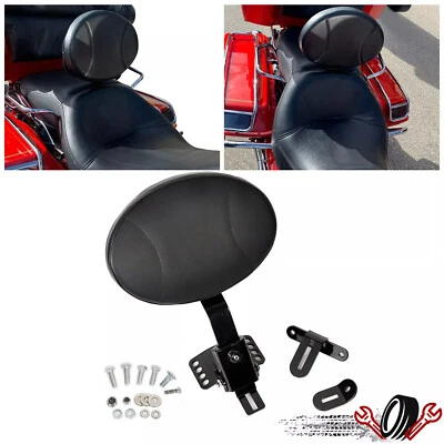 Adjustable Plug-In Rider Driver Backrest For Harley Road Electra Glide 97-24 23 - Image 1 of 4