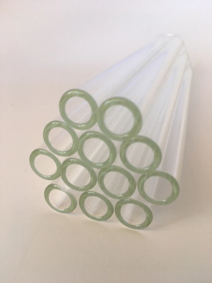 LC GLASS 12” Long 12 PIECE 12 mm OD 8 ID Glass Pyrex Blowing Tubes Straw 2 mm Thick Wall
