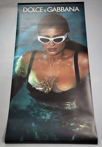 DOLCE & GABBANA SUN & RX POSTER BANNER DOUBLE FACE MISURA 53" X 28" MADE IN ITALY - Foto 1 di 4