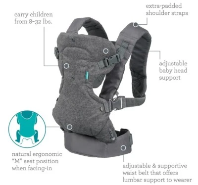 Infantino Flip 4-in-1 Convertible Carrier - Gray - Image 1 of 3