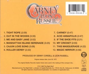 LEON RUSSELL - CARNEY NEW CD - Picture 1 of 1