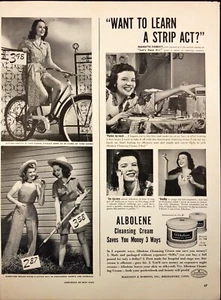 1942 Albolene Reinigungscreme hübsche Frau Nanette Fabray Bridgeport CT-Druckanzeige - Bild 1 von 6
