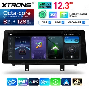 12.3" Android 14 2K Car Screen 4G 8+128G CarPlay For BMW X5 F15 X6 F16 NBT EVO - Picture 1 of 9