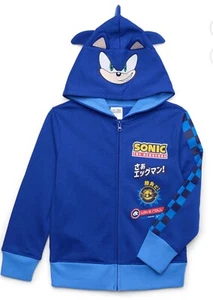 Sonic The Hedgehog Boys Full Zip Hoodie Size L 10/12 NWT - Picture 1 of 1