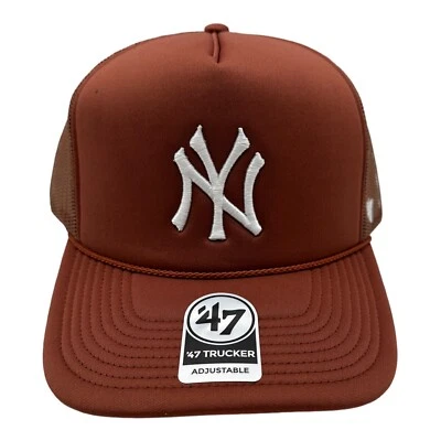 47 Совершенно New York Yankees водитель грузовика шляпа крышка бейсболки регулируемый золото унисекс OSFM - Изображение 1 из 4