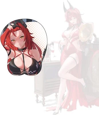 Anime Mouse pad Red Hood 3D Wrist Rest Anime Mouse Pad Soft Silicone Mouse Mat A - Image 1 of 4
