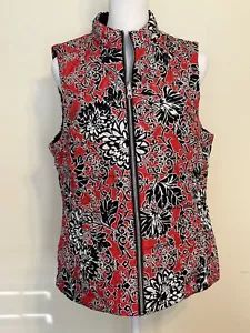 Ruby Rd Vest Paisley Print Size Small Lightweight Vest - Picture 1 of 17