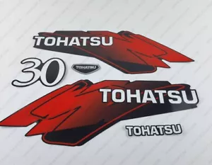 Juego de calcomanías de motor fueraborda de dos tiempos Tohatsu 30 HP reproducción 30 HP - Imagen 1 de 4